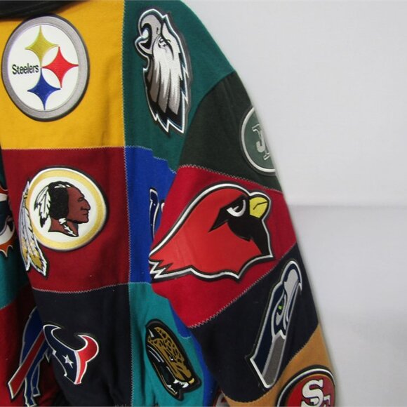 Men's Jeff Hamilton NFL Wool / Leather Varsity Jacket Size XL - Picture 9 of 15